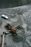Mining Photo Stock Library - aerial photo water truck and crusher in opencut mine  ( Weight: 1  New Image: NO)