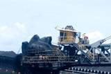 Mining Photo Stock Library - reclaimer loading coal at terminal  closeup and operating ( Weight: 1  New Image: NO)