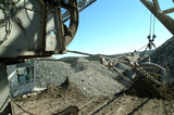Mining Photo Stock Library - dragline working. bucket being filled.  shot from on board ( Weight: 1  New Image: NO)