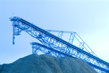 Mining Photo Stock Library - conveyors stockpiling sawdust/woodchips. clean blue image ( Weight: 1  New Image: NO)