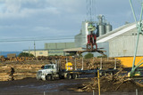 Mining Photo Stock Library - crane loading logs onto trailer in factory yard ( Weight: 4  New Image: NO)