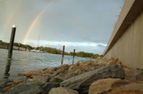 Mining Photo Stock Library - rainbow over water in waterfront property subdivision ( Weight: 1  New Image: NO)