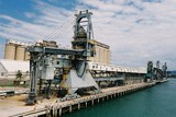 Mining Photo Stock Library - long shipping wharf with silos and ship loaders ( Weight: 2  New Image: NO)