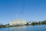 Mining Photo Stock Library - power station shot from the edge of the lake  ( Weight: 1  New Image: NO)