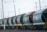 Mining Photo Stock Library - heavy rail freight train carriages idling ( Weight: 1  New Image: NO)