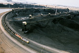 Mining Photo Stock Library - heavy rail carts emptying coal at wharf terminal ( Weight: 1  New Image: NO)