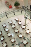 Mining Photo Stock Library - chairs and tables arranged inside a shopping centre.  shot from above ( Weight: 5  New Image: NO)
