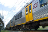 Mining Photo Stock Library - light rail passenger train moving. shot up close from track level. ( Weight: 3  New Image: NO)