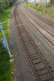 Mining Photo Stock Library - three train tracks - light rail through cutting ( Weight: 5  New Image: NO)