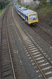Mining Photo Stock Library - domestic passenger light rail train.  shot from bridge ( Weight: 4  New Image: NO)