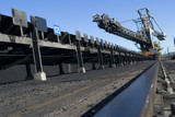 Mining Photo Stock Library - coal reclaimer linked to ship loader conveyor. shot at track level. ( Weight: 2  New Image: NO)