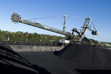 Mining Photo Stock Library - coal reclaimer at shipping terminal with stockpiles around ( Weight: 4  New Image: NO)
