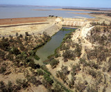 Mining Photo Stock Library - aerial of large Australian outback rural dam.  ( Weight: 1  New Image: NO)