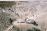 Mining Photo Stock Library - Dragline removes overburden and stockpiles in huge open cut coal mine in Queensland. ( Weight: 2  New Image: NO)