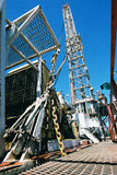 Mining Photo Stock Library - drill rig derrick with blue sky behind ( Weight: 5  New Image: NO)