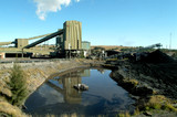 Mining Photo Stock Library - coal wash plant with water dam in foreground ( Weight: 3  New Image: NO)