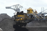 Mining Photo Stock Library - close up shot of a coal reclaimer working on stockpiles at terminal. ( Weight: 2  New Image: NO)