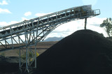 Mining Photo Stock Library - close up of coal conveyor delivering coal to stockpile on mine site. ( Weight: 3  New Image: NO)