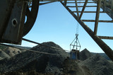 Mining Photo Stock Library - dragline bucket in use shot from the operators seat. ( Weight: 3  New Image: NO)