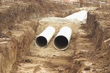 Mining Photo Stock Library - drainage water pipes in pit at construction  site. ( Weight: 1  New Image: NO)
