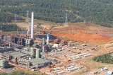 Mining Photo Stock Library - Aerial photo of alumina refinery.  Bauxite stockpiled in background. ( Weight: 1  New Image: NO)