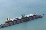 Mining Photo Stock Library - aerial photo of a coal loader at shipping wharf loading a ship. ( Weight: 1  New Image: NO)