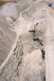 Mining Photo Stock Library - vertical aerial photo of dragline moving overburden in open cut coal mine. access roads ( Weight: 1  New Image: NO)
