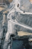 Mining Photo Stock Library - Aerial photo of access road in open cut coal mine ( Weight: 1  New Image: NO)