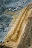 Mining Photo Stock Library - aerial vertical shot of dragline and haul trucks in open cut coal mine. ( Weight: 1  New Image: NO)
