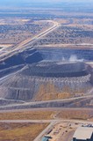 Mining Photo Stock Library - high aerial vertical image of open cut coal mine.  high walls and mine operations clearly seen. ( Weight: 1  New Image: NO)