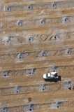 Mining Photo Stock Library - close up aerial as a birds eye view of worker and ute loading blast holes at open cut mine site. ( Weight: 1  New Image: NO)
