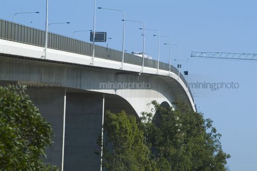 Gateway bridge for vehicles  shot from the side - Mining Photo Stock Library