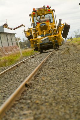 Rural rail track maintenance - Mining Photo Stock Library