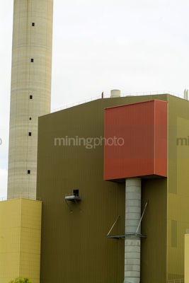 Smokestack and power station - Mining Photo Stock Library