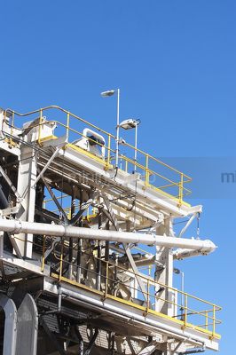 Steel work on wash plant - Mining Photo Stock Library