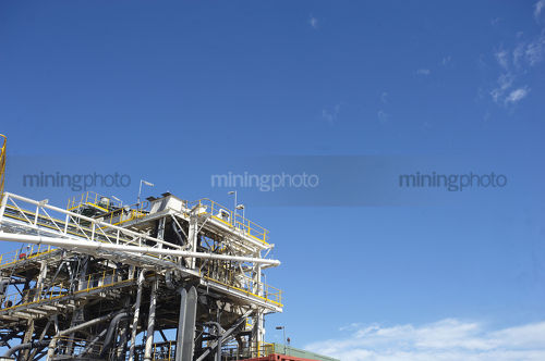 Coal wash plant and conveyors.  room for copy on side of image. - Mining Photo Stock Library