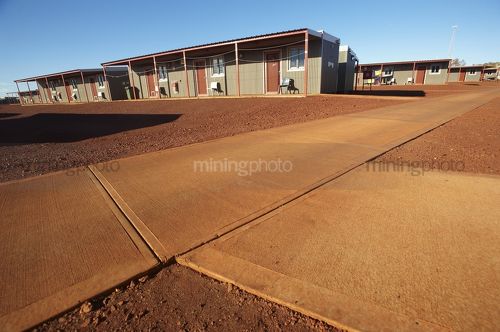 Mine site  camp accomodation in remote mining site. - Mining Photo Stock Library