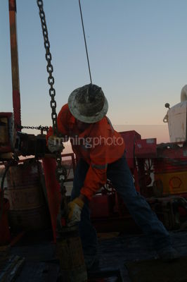 Gas rig worker - Mining Photo Stock Library