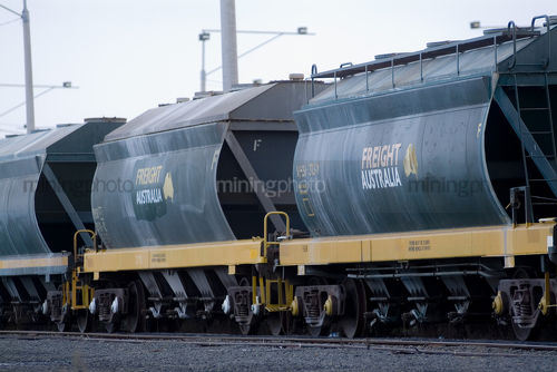 Heavy rail freight carriages - Mining Photo Stock Library
