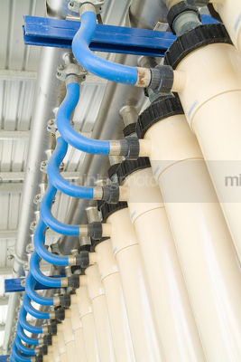Water purification process at treatment works - Mining Photo Stock Library