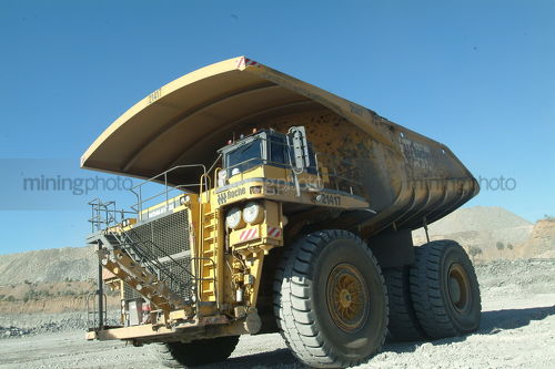 Empty haul truck at the go line - Mining Photo Stock Library