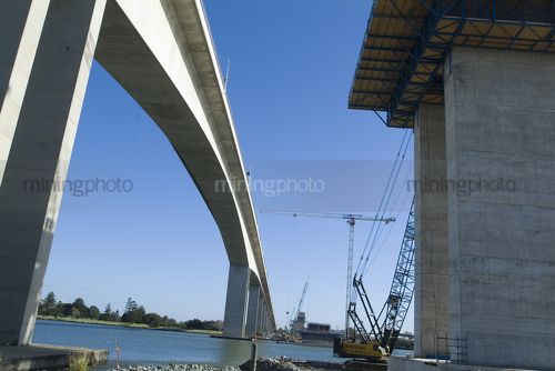 Vehicle bridge highway duplication - Mining Photo Stock Library