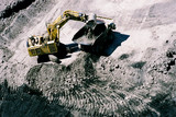 Mining Photo Stock Library - aerial of excavator loading truck ( Weight: 3  New Image: NO)