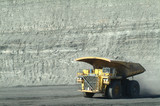 Mining Photo Stock Library - loaded haul truck moving along opencut mine site floor ( Weight: 1  New Image: NO)