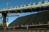 Mining Photo Stock Library - coal loader and conveyor stockpiling at rail port ( Weight: 1  New Image: NO)