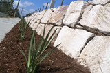 Mining Photo Stock Library - rock retaining wall in new subdivision ( Weight: 2  New Image: NO)