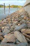 Mining Photo Stock Library - rock wall in canal waterfront property subdivision ( Weight: 2  New Image: NO)