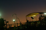 Mining Photo Stock Library - worker at dusk on footbridge of drill rig ( Weight: 2  New Image: NO)