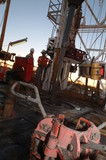 Mining Photo Stock Library - workers on a drill rig early morning ( Weight: 2  New Image: NO)