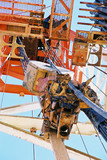 Mining Photo Stock Library - looking up the derrick on a  drill rig  ( Weight: 3  New Image: NO)